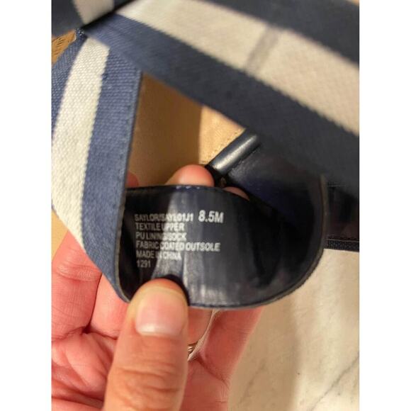 Madden Platform Cork Sandals Women's Size 8.5 Blue/White Straps Nautical Summer - Picture 6 of 6